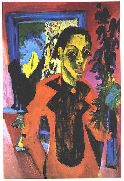 Ernst Ludwig Kirchner Selfportrait with shadow Germany oil painting art